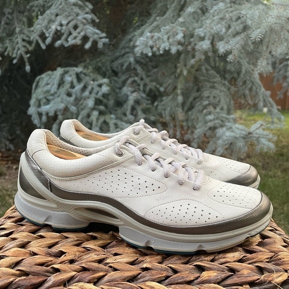 Ecco Biom Perfomance Yak Leather Natural Motion Golf Running Shoes Mens Size 8.5 - Picture 1 of 11